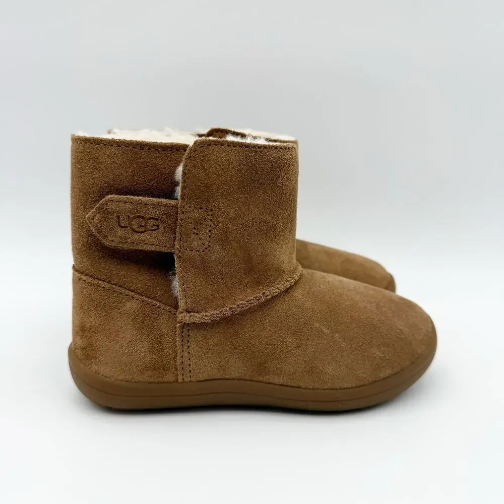 UGG Kids Keelan II Boots US 10 EU 27.5 Chestnut Brown Suede NIB